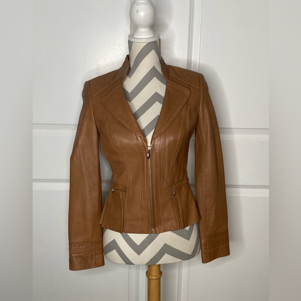 White House Black Market XS Leather Jacket